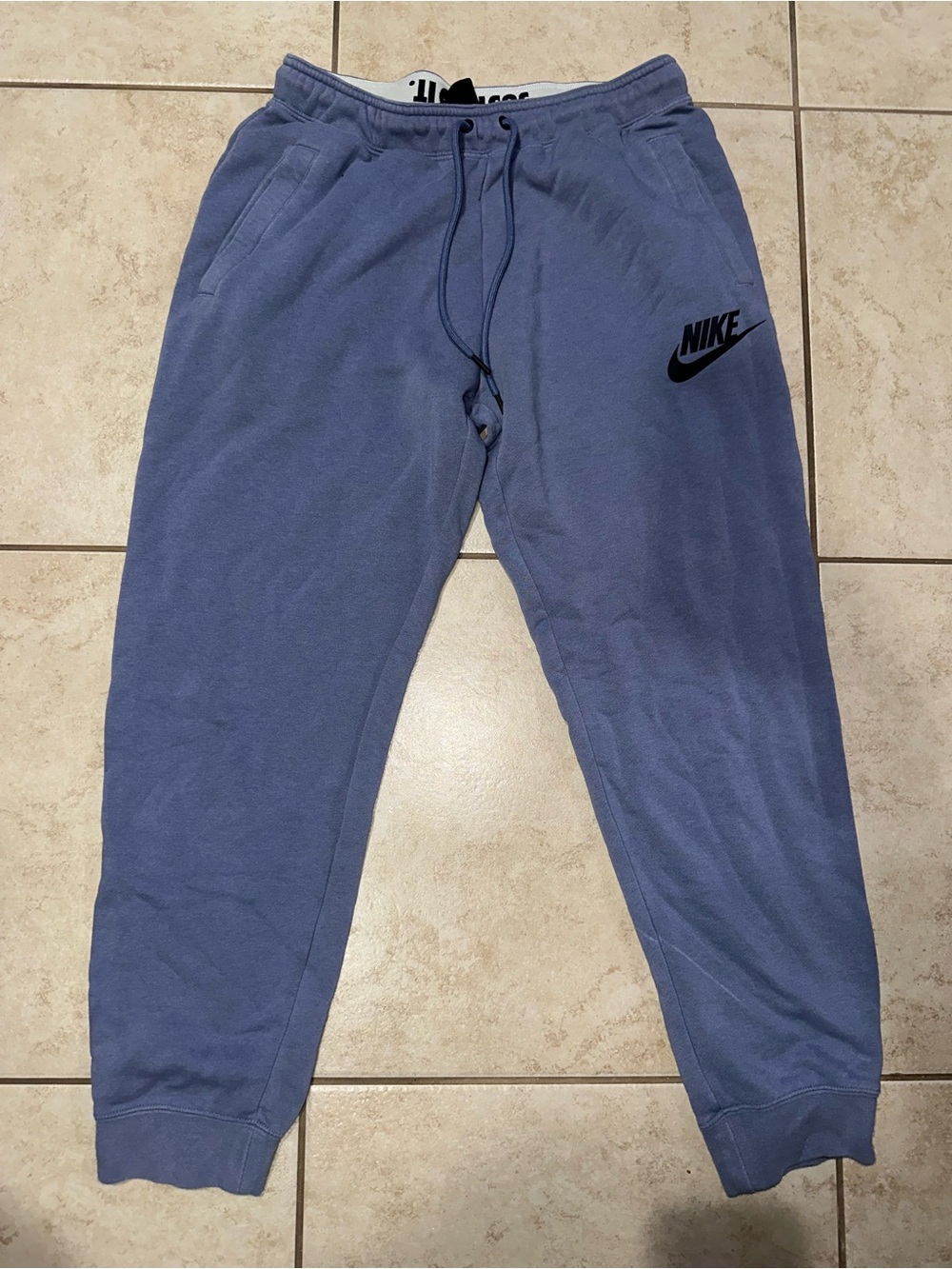 Nike Blue Track Pants with Tapered Ankles